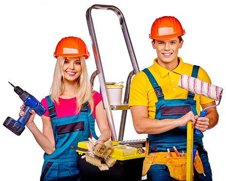 Aldercairn Smiling Professional Renovation Team with Power Tools